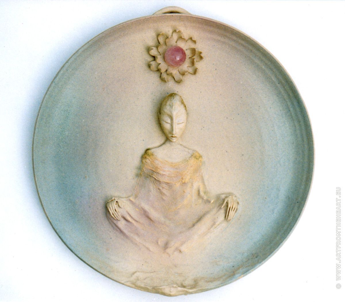 Rosekwarts, keramiek wandbord