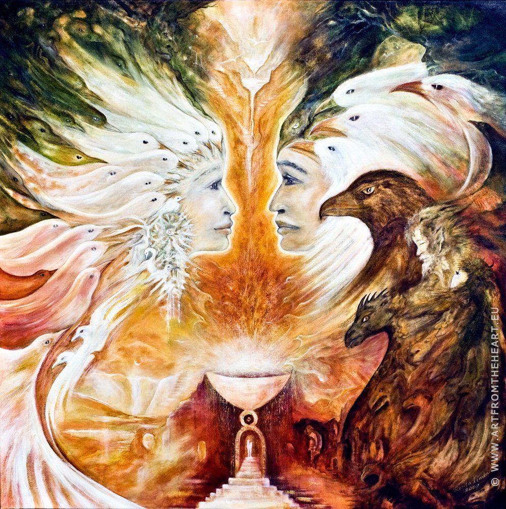 Schilderij 'Verbintenis'