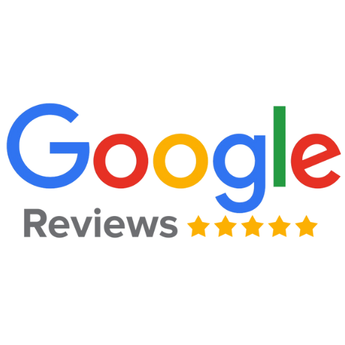 The google reviews logo is shown on a white background.
