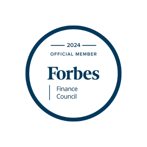 2024 Official Member of the Forbes Finance Council logo in a circle