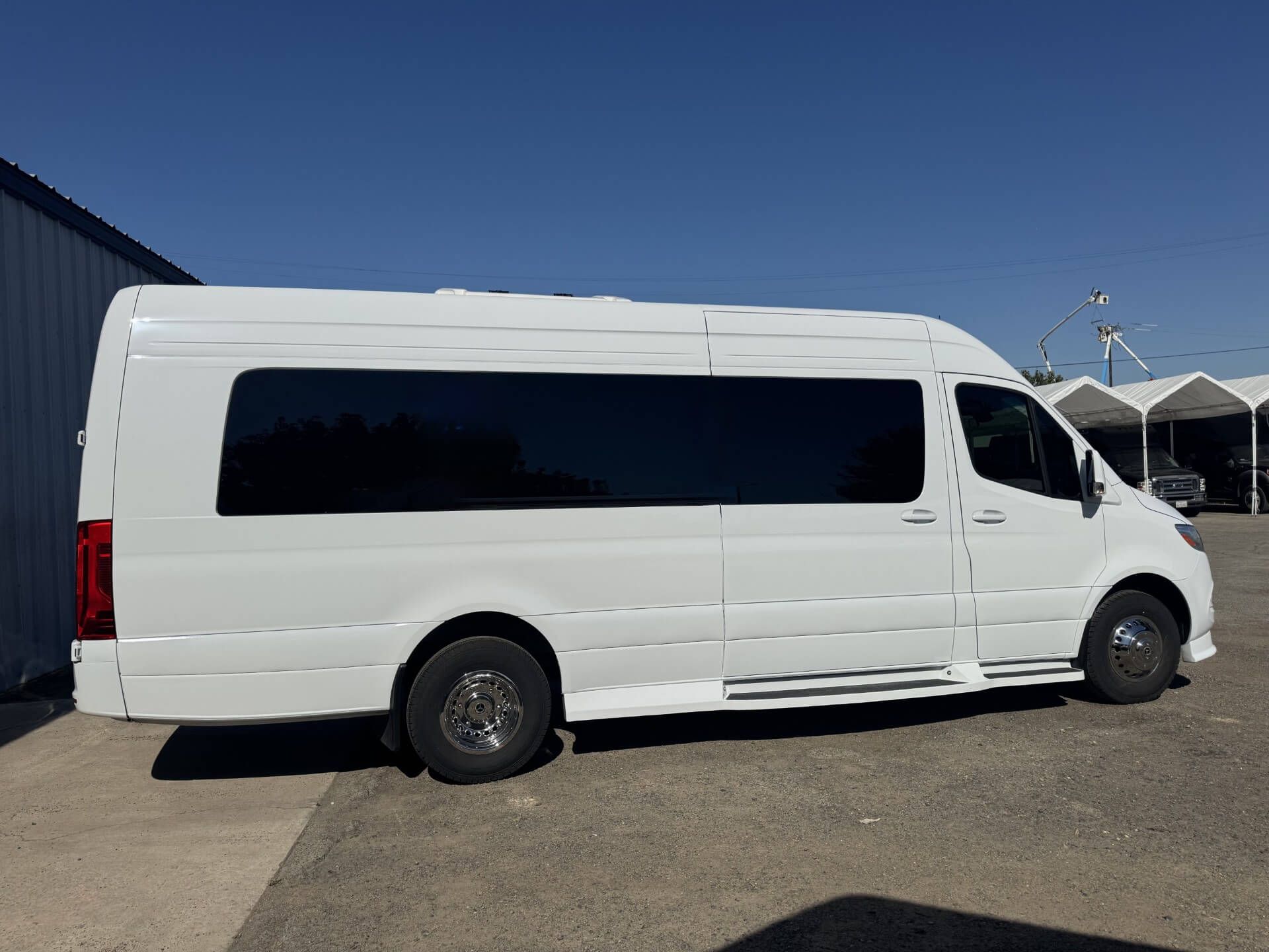 white sprinter rental
