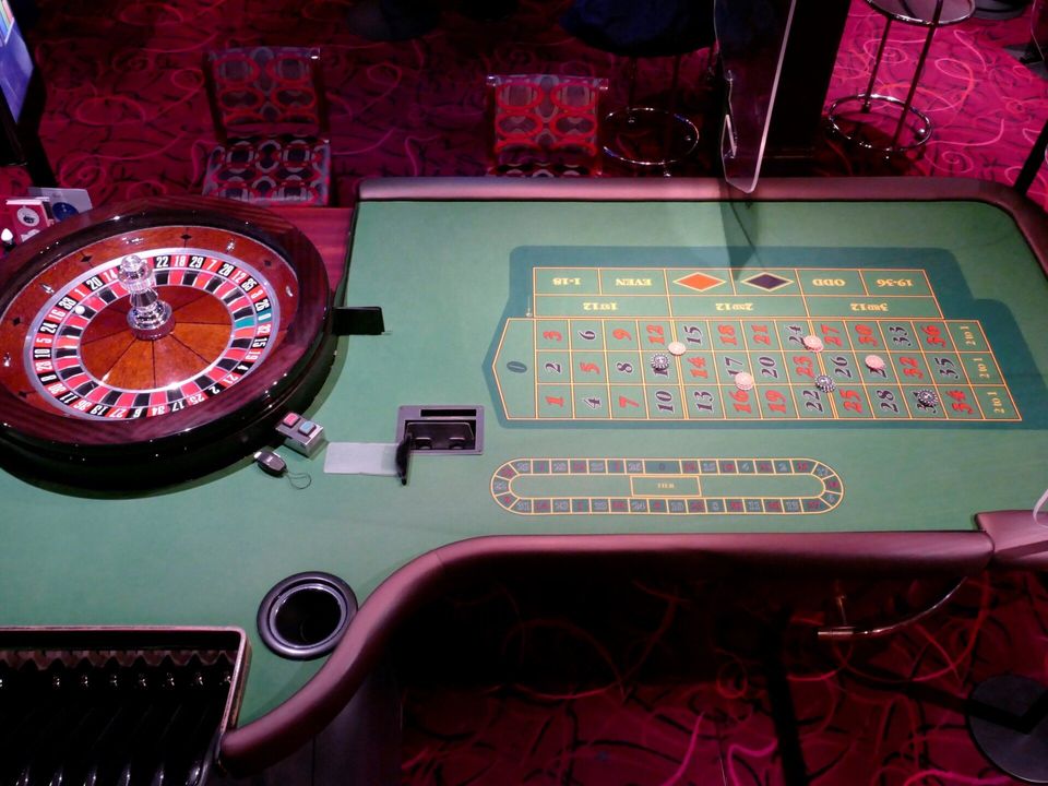 Surveillance Image from the ceiling of the Croupier Side of the Roulette Table