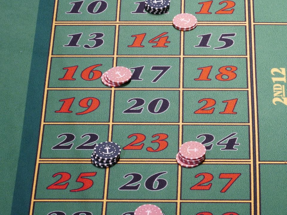 Close up of the Roulette Table Camera Image from the Baulk End of the Table