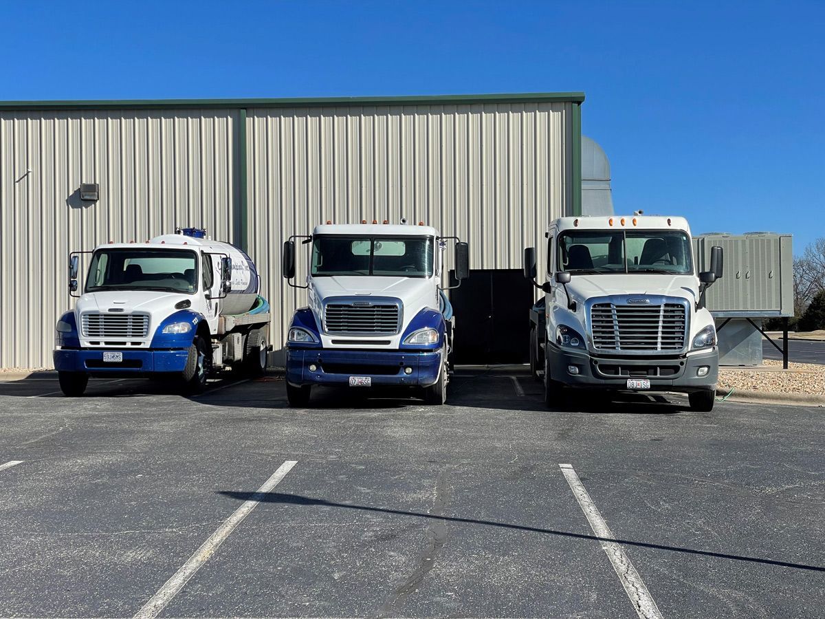 Three sewage tank trucks — Branson, MO — S & S Pumping, Inc.