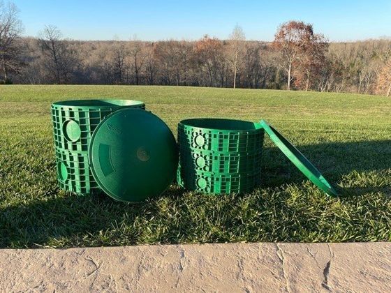 Green septic tank risers — Branson, MO — S & S Pumping, Inc.
