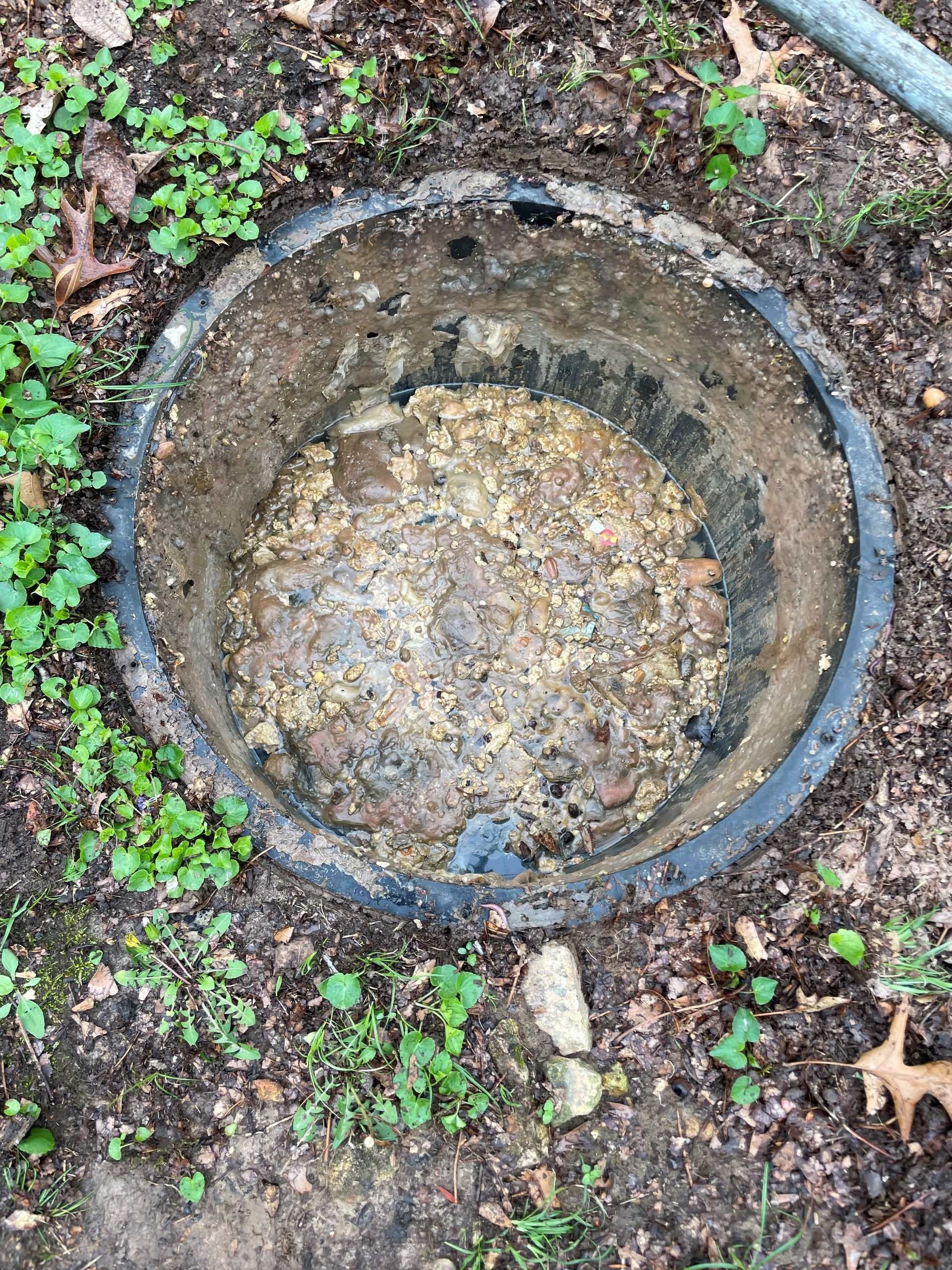 Septic Tank With Built Up Grease - Branson, MA - S & S Pumping, Inc.