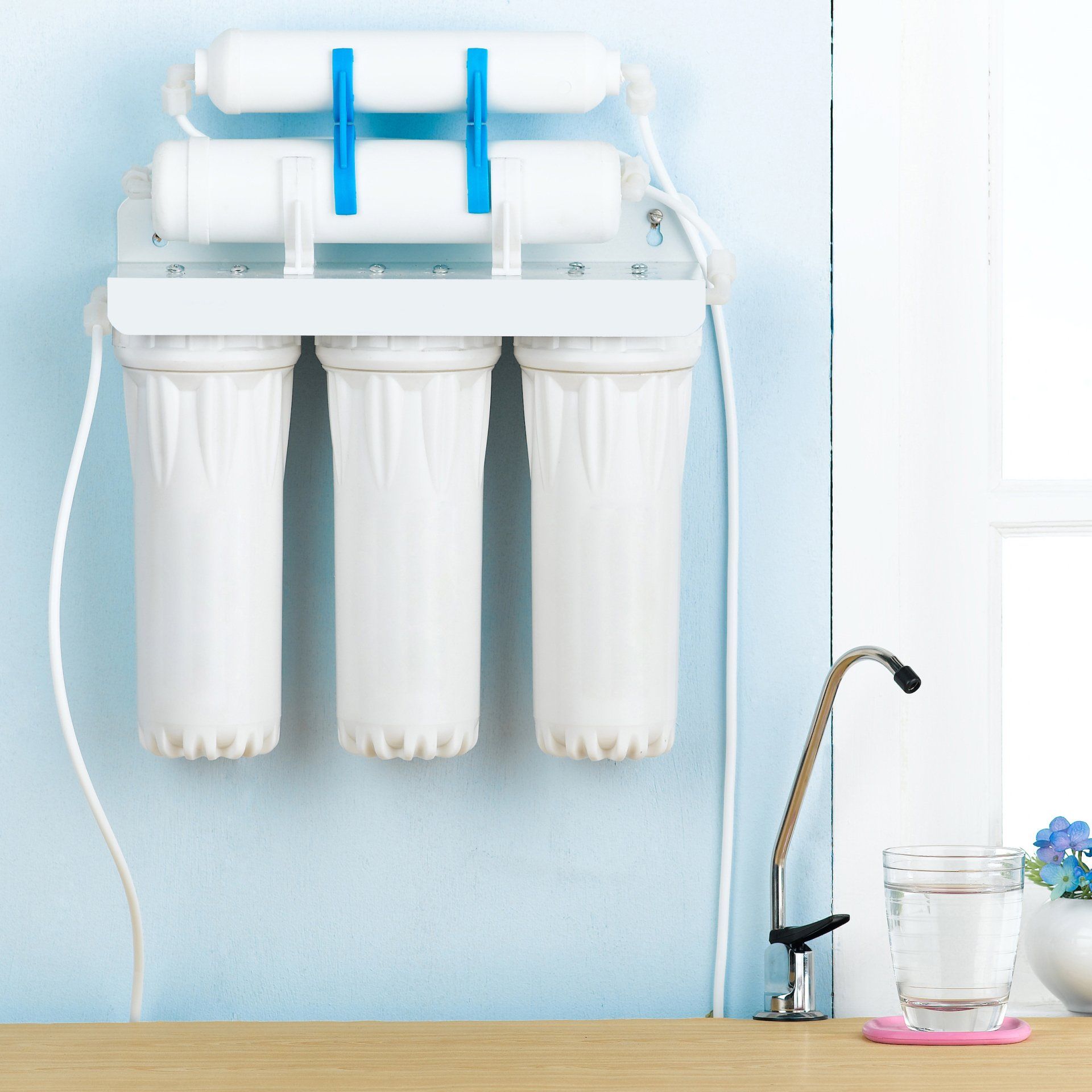 Home Water Filter in Kitchen — Orlando, FL — Florida Pure Water Services