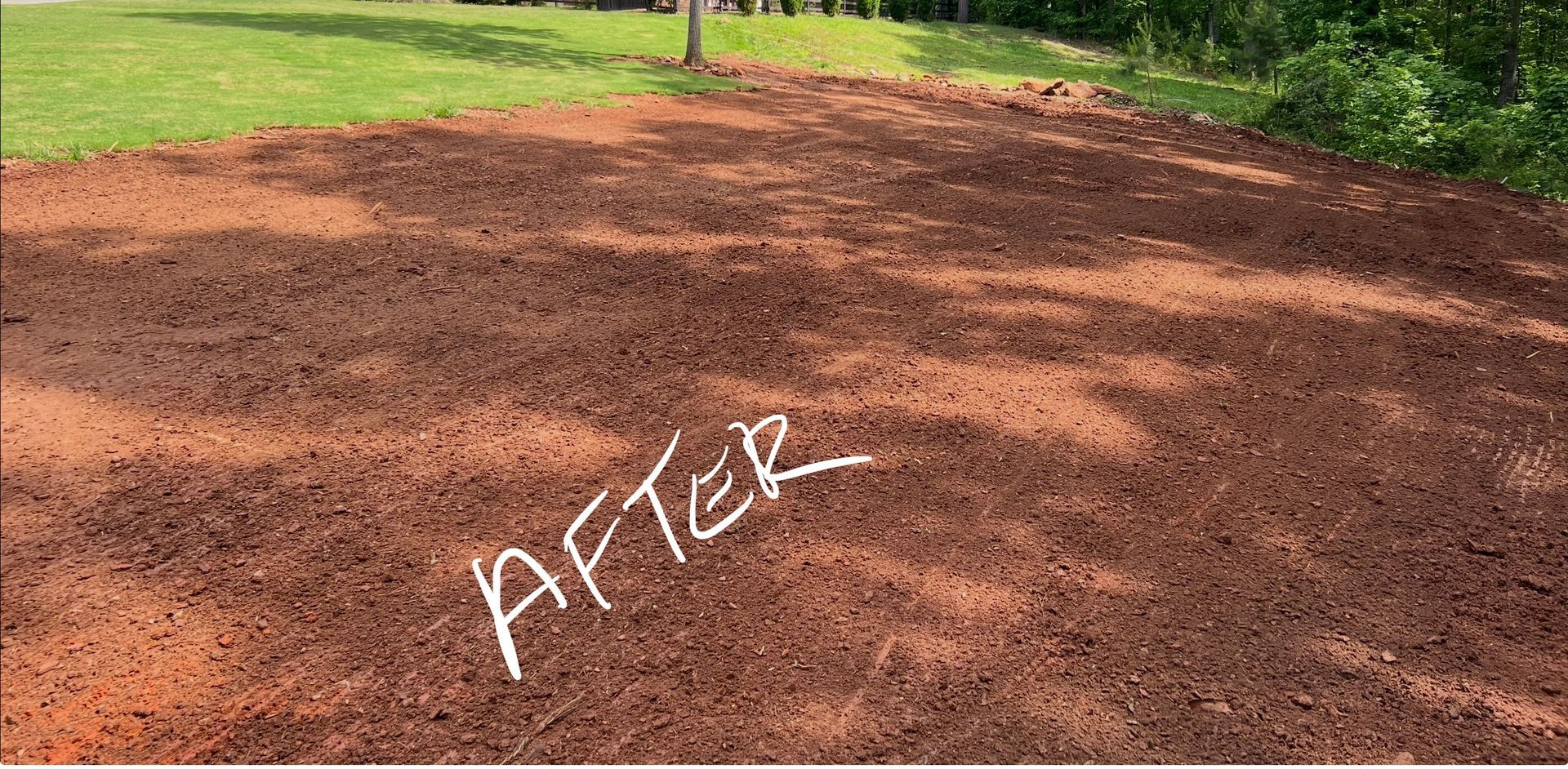 Brown dirt area labeled 