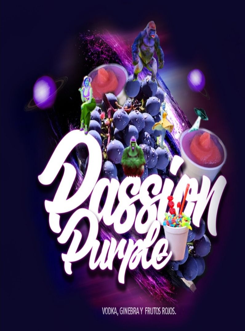 El logo de Passion Purple es morado y tiene un gorila.