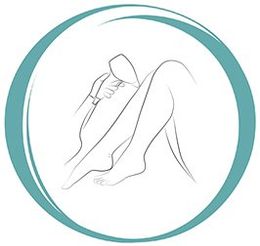 Simbolo raffigurante il trattamento laser sulle gambe