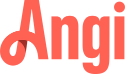 Angi logo in red.