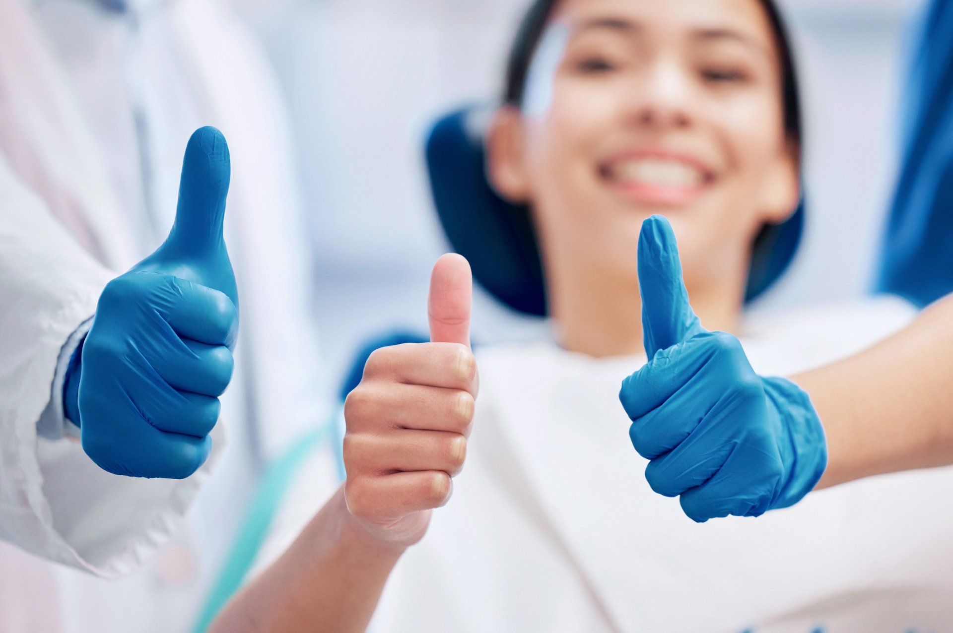 A Satisfied Patient In A Dental Clinic — Klamath Falls, OR — Klamath Dental Center