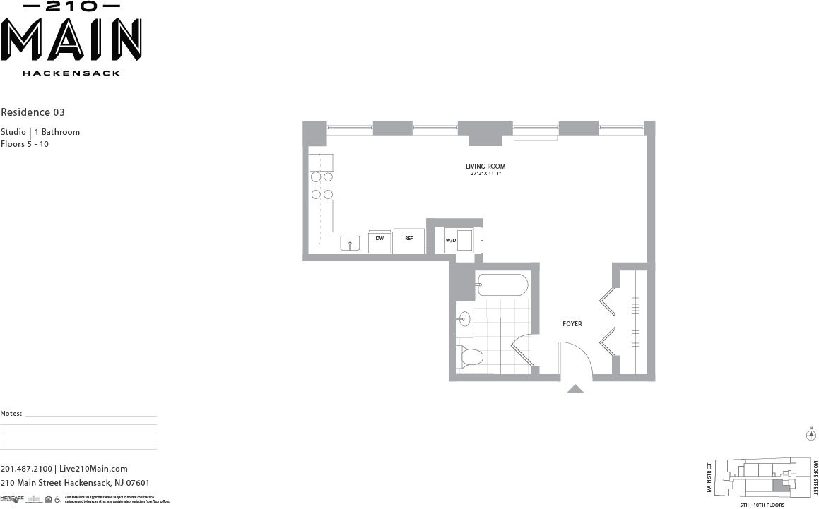 A black and white floor plan of a small apartment.