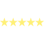 Cinque stelle gialle disposte in fila.