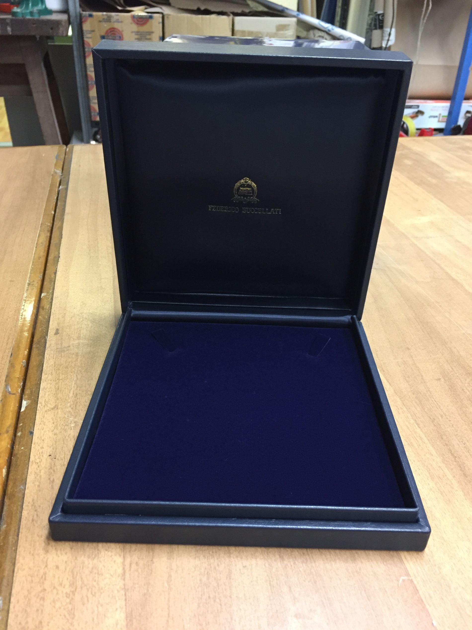 cofanetto per gioielli blu