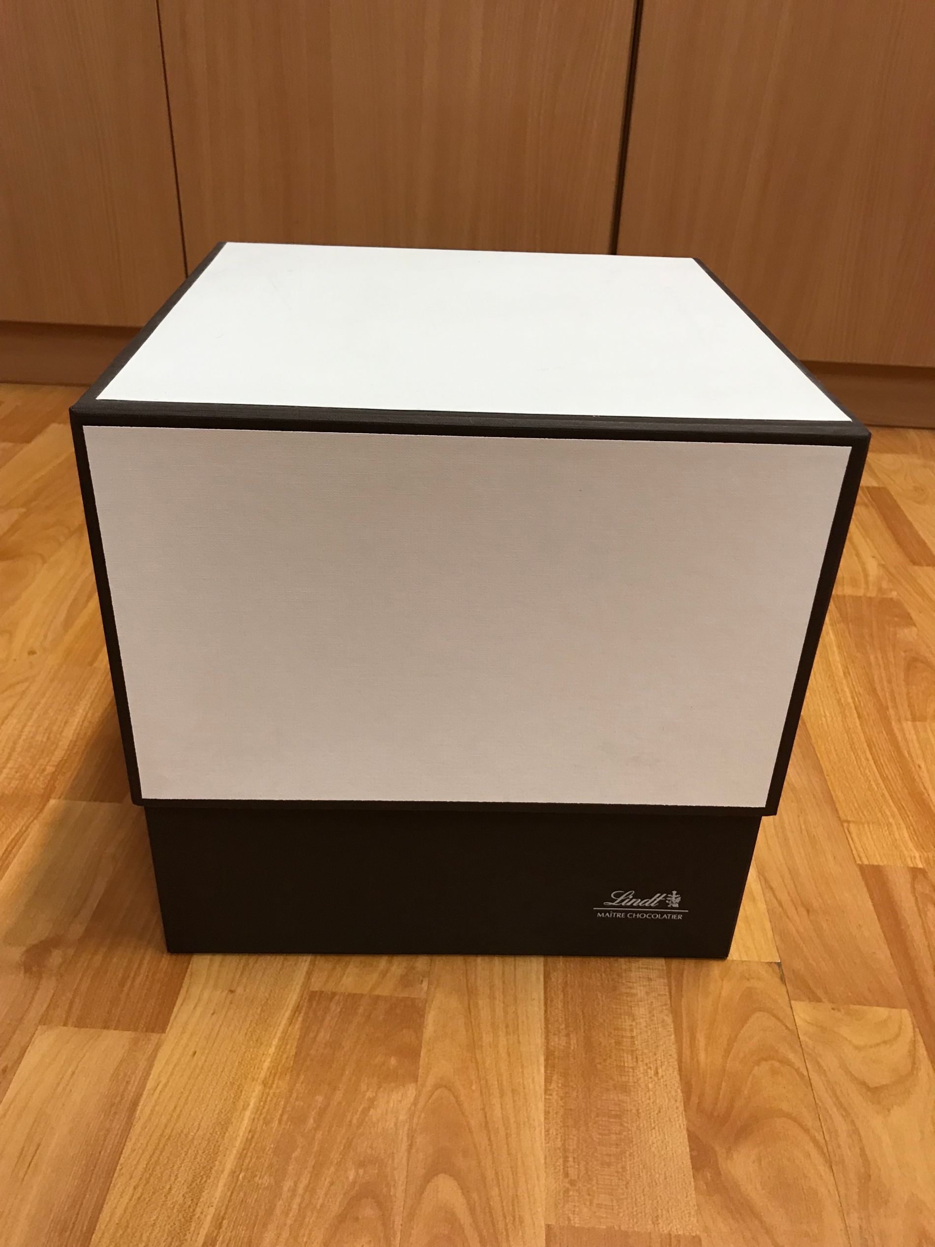 scatola elegante per gioielli bianca e nera