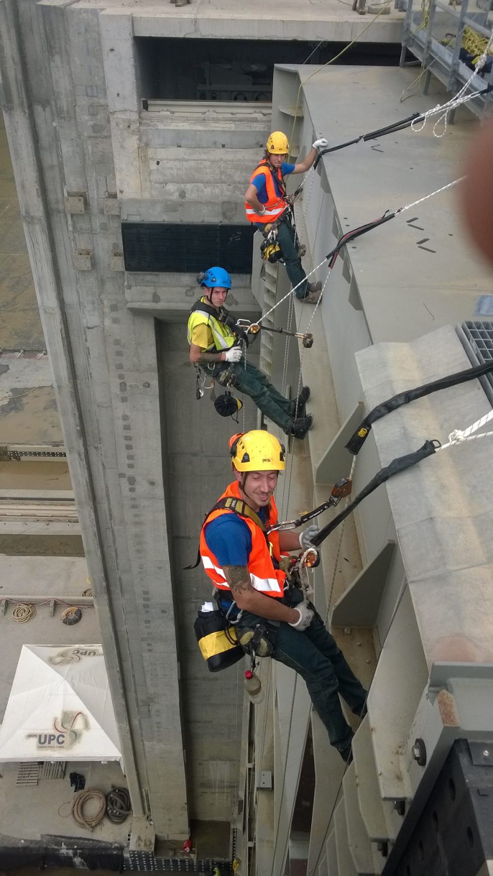 intervento di manutenzione in quota