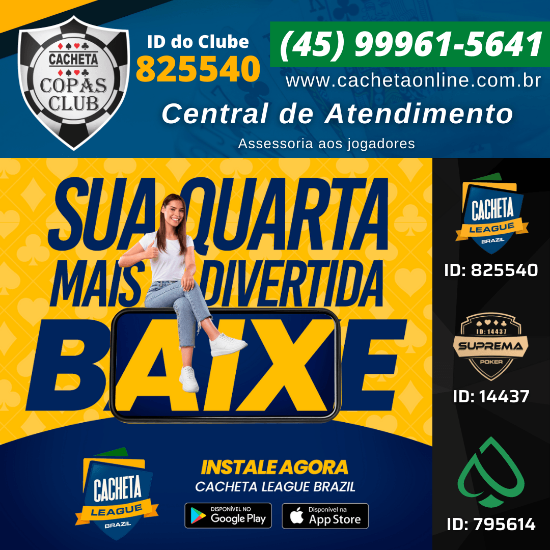 Quarta da Cacheta é Aqui no Copas Cacheta Online