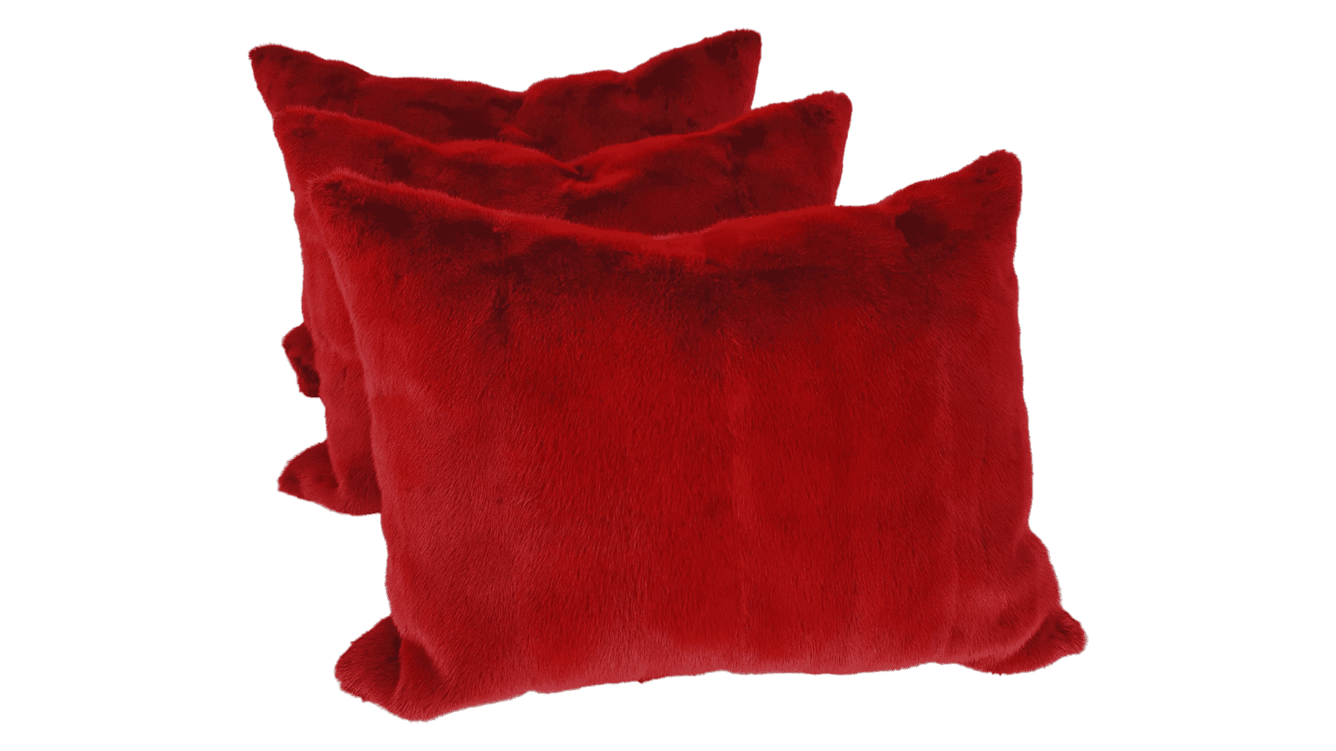 Dyed Red Mink Oversize Fur Pillows David Appel Furrier The Real Fur Deal Beverly Hills California - Beverly Hills, CA- Contact David Appel Furs, Beverly Hills, Los Angeles, CA