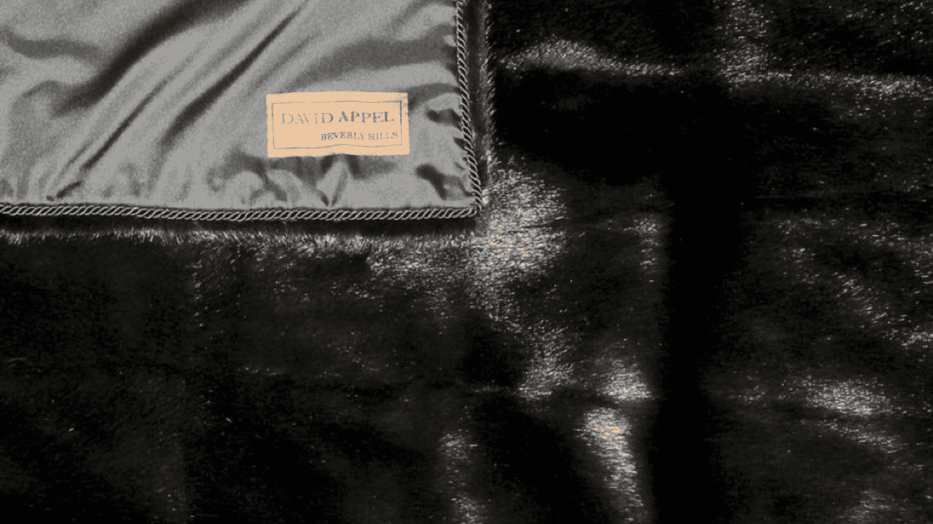 BLACK MINK FUR THROW BLANKET DA 2475 DAVID APPEL FURRIER THE REAL FUR DEAL LOS ANGELES BEVERLY HILLS - Beverly Hills, CA- Contact David Appel Furs, Beverly Hills, Los Angeles, CA