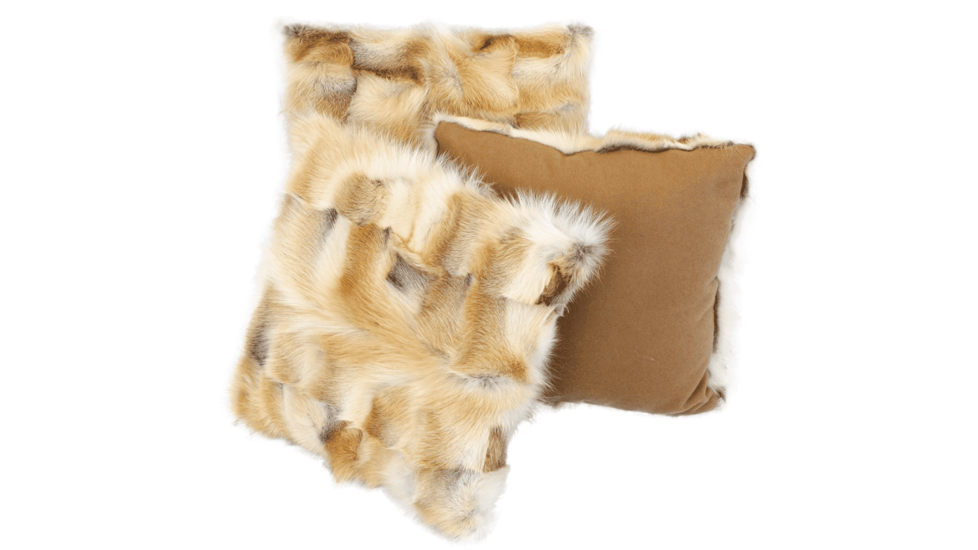 GOLDEN ISLAND FOX FUR THROW BLANKET PILLOW CASHMERE INTERIOR DESIGN DAVID APPEL FURRIER THE REAL FUR DEAL LOS ANGELES BEVERLY HILLS - Beverly Hills, CA- Contact David Appel Furs, Beverly Hills, Los Angeles, CA