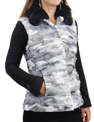 Natural Gray Russian Broadtail Lamb Vest