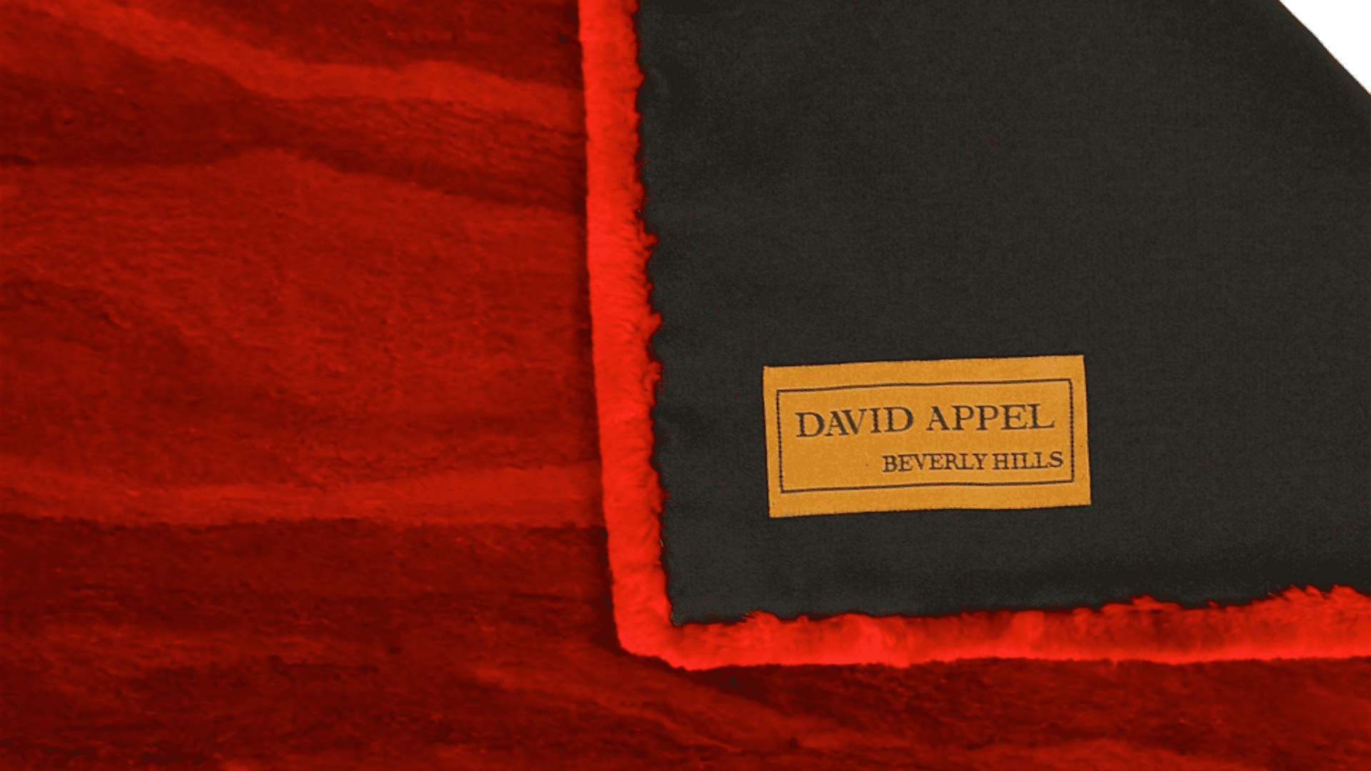 RED DYED SHEARED BEAVER FUR THROW BLANKET INTERIOR DESIGN DAVID APPEL FURRIER THE REAL FUR DEAL LOS ANGELES BEVERLY HILLS - Beverly Hills, CA- Contact David Appel Furs, Beverly Hills, Los Angeles, CA
