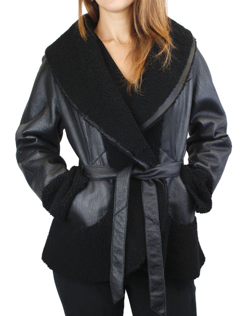 Black Nappa Shearling Jacket