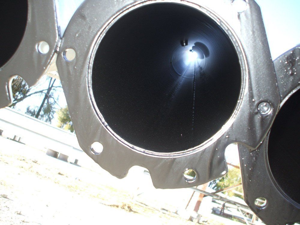 Closeup of inner pipe