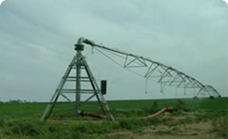 centre pivot in grass field