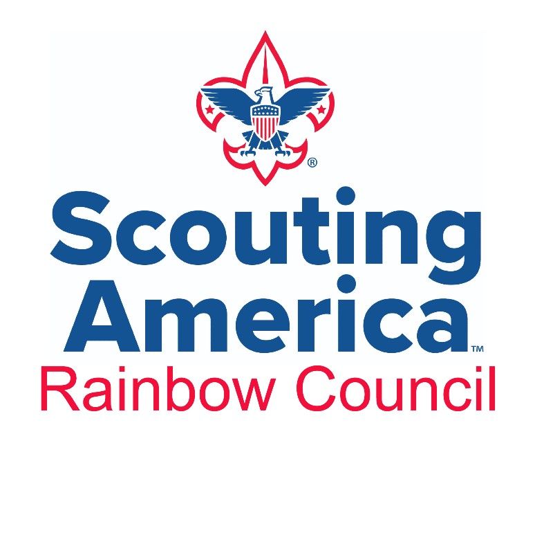 The logo for the scouting america rainbow council