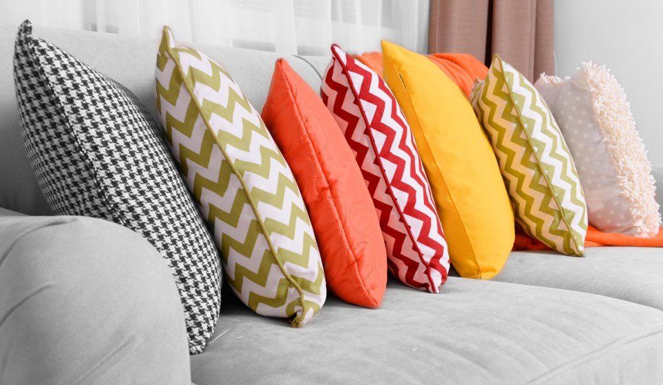Coloured cushions
