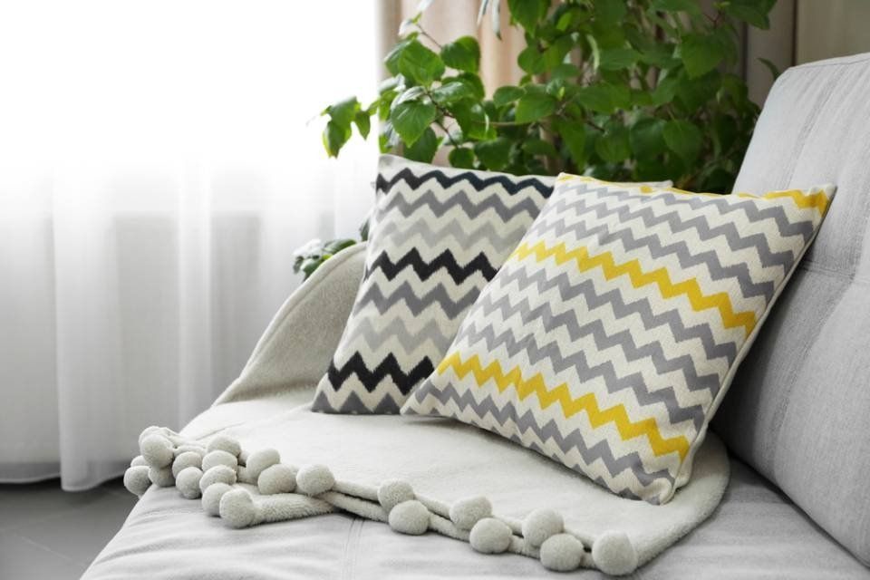 Striped cushions