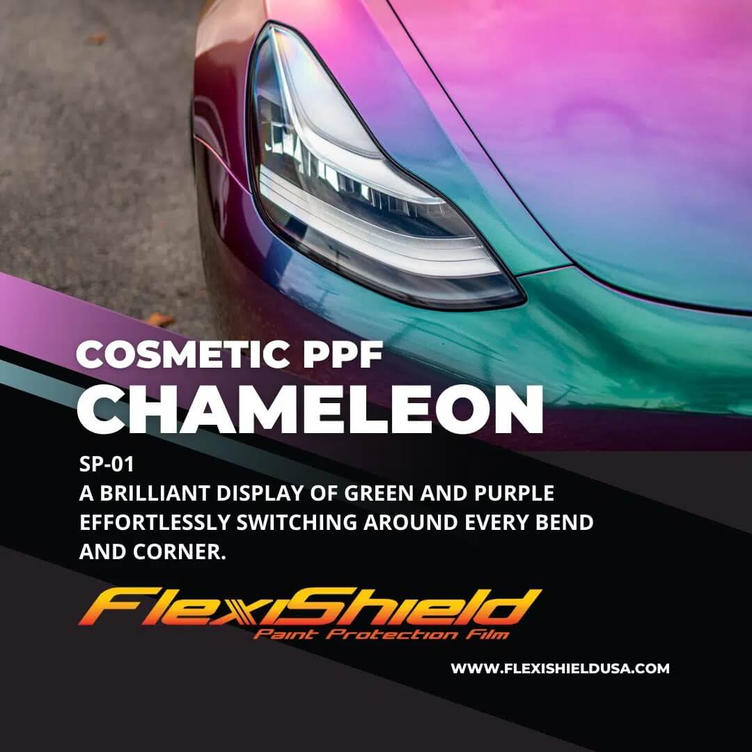 A poster for cosmetic ppf chameleon by flexshield