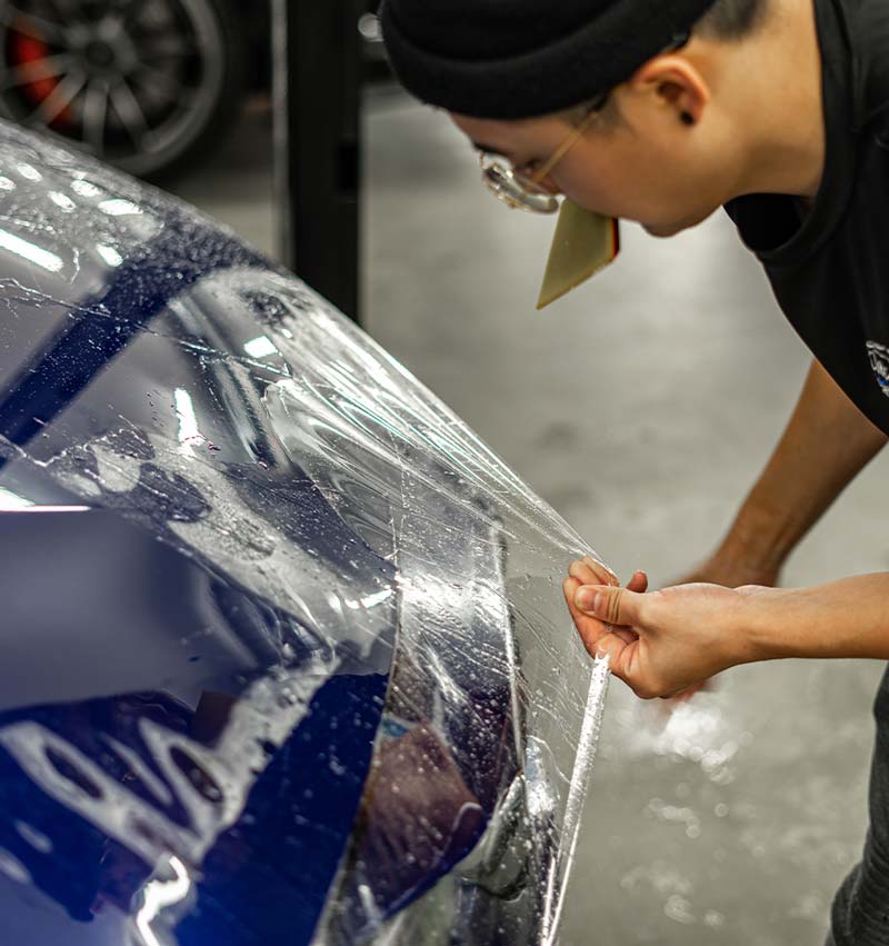 PPF front clip of a tesla