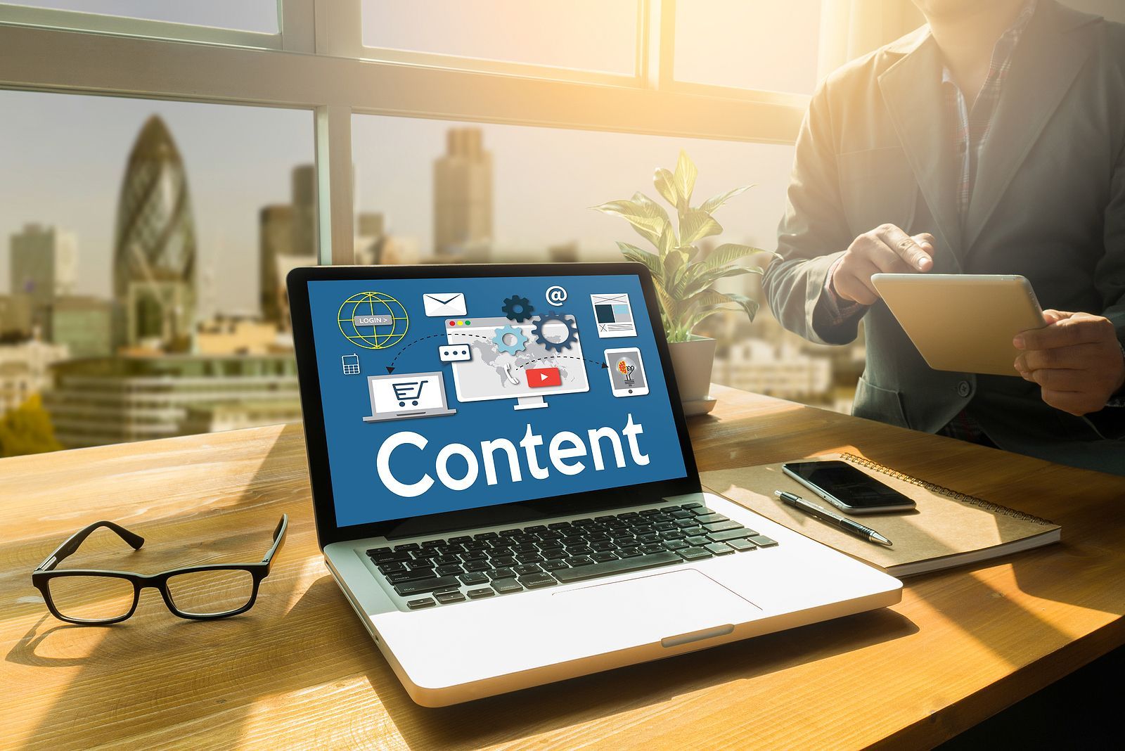 content marketing - Content marketing online concept