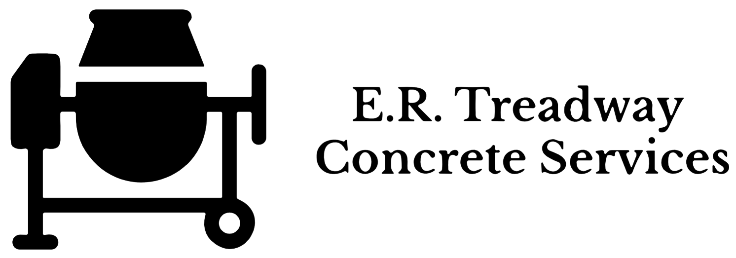 The logo for e.r. treadway concrete services shows a concrete mixer.