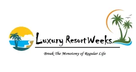 the logo for luxury resort weeks break the monotony of regular life