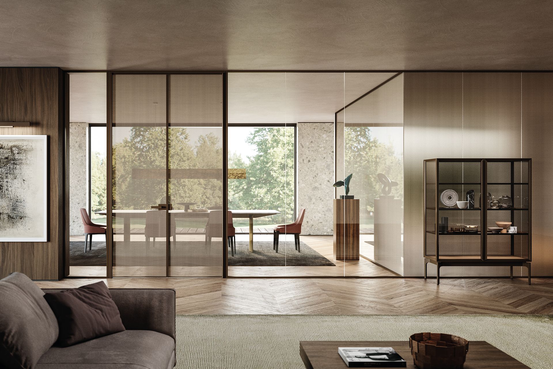 Porta doppia in vetro per interni a Pordenone