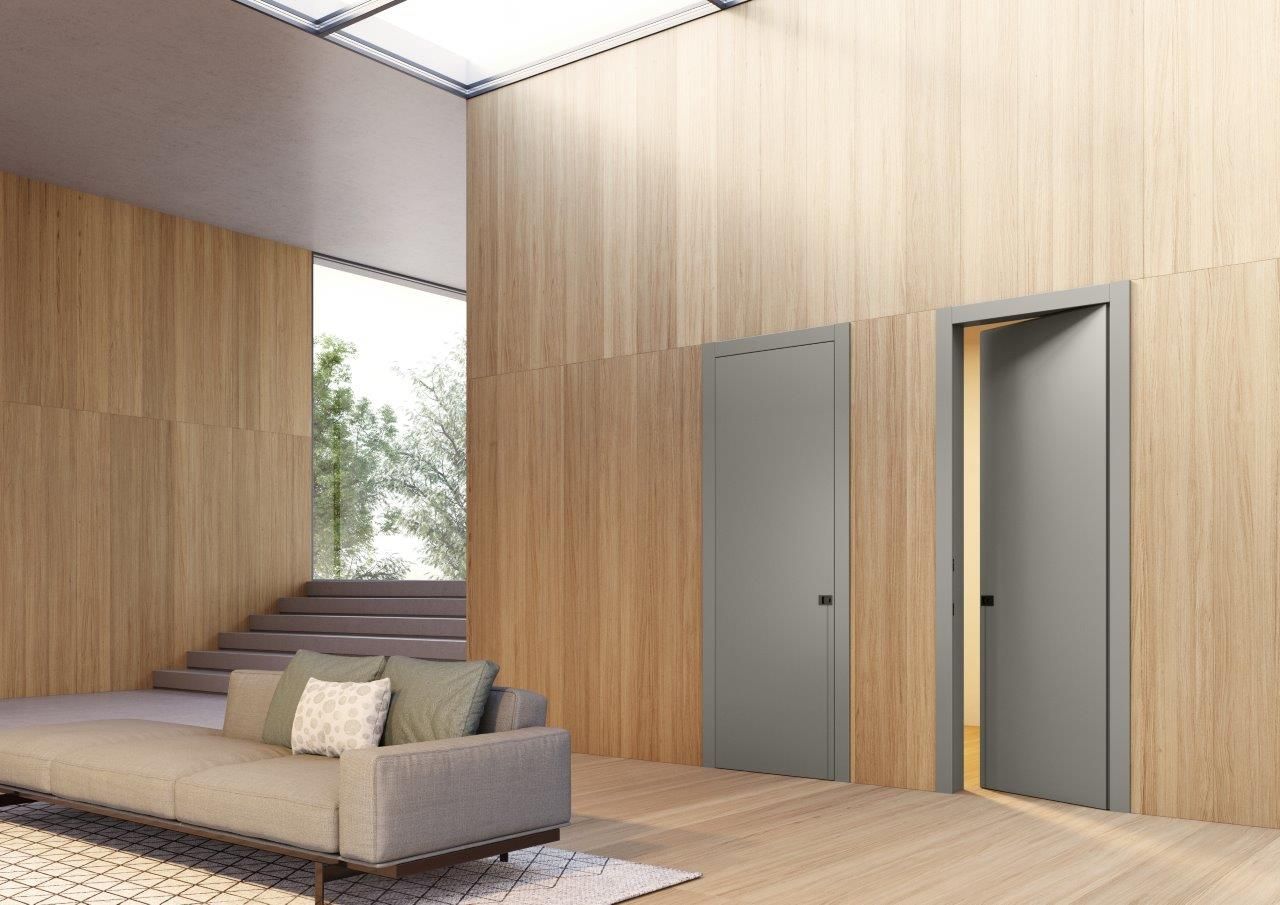 Porte in legno grigie dal design moderno
