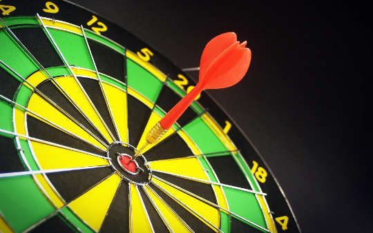A dart board with a red dart in the center | Elgin, IL | 'I' in Team Series By IA Business Advisors