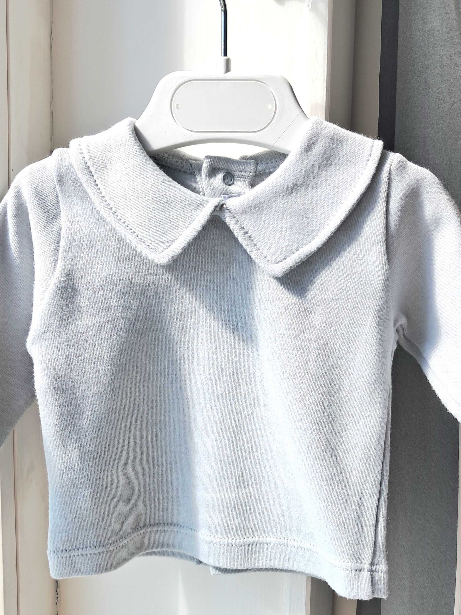Baby Shirt Grijs/Blauw