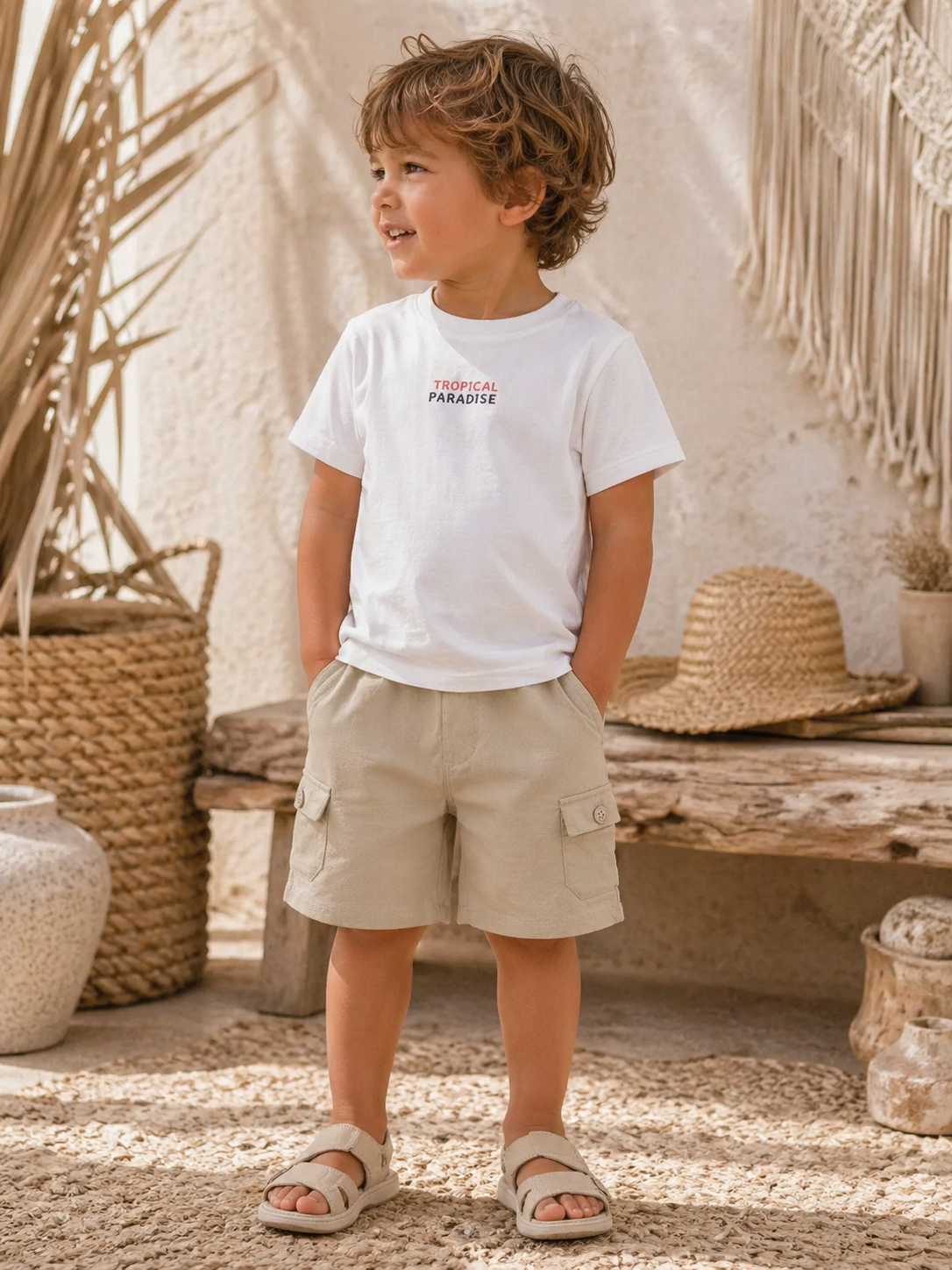 Jongens set Beige