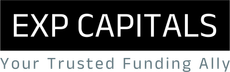 EXP CAPITALS logo with tagline “Your Trusted Funding Ally” on black and light gray background