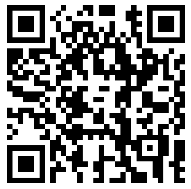 A black and white qr code on a white background.