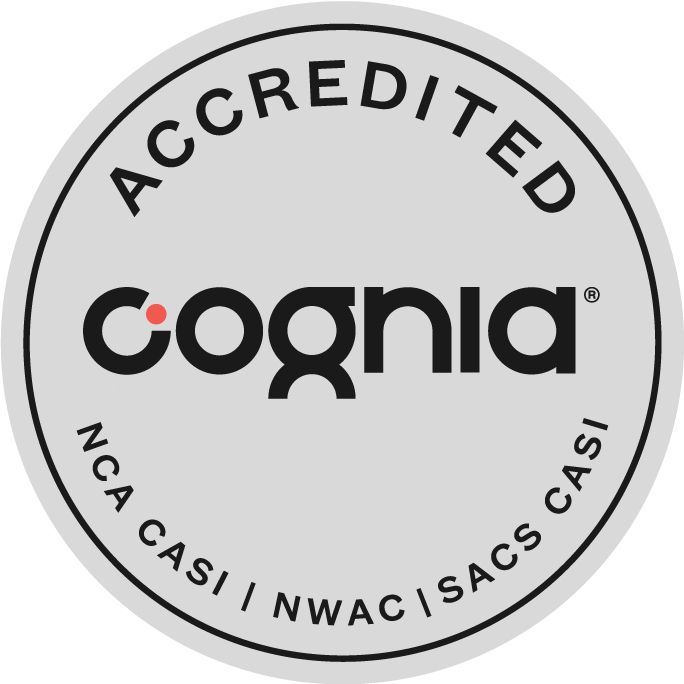 The logo for cognia is accredited by the nca