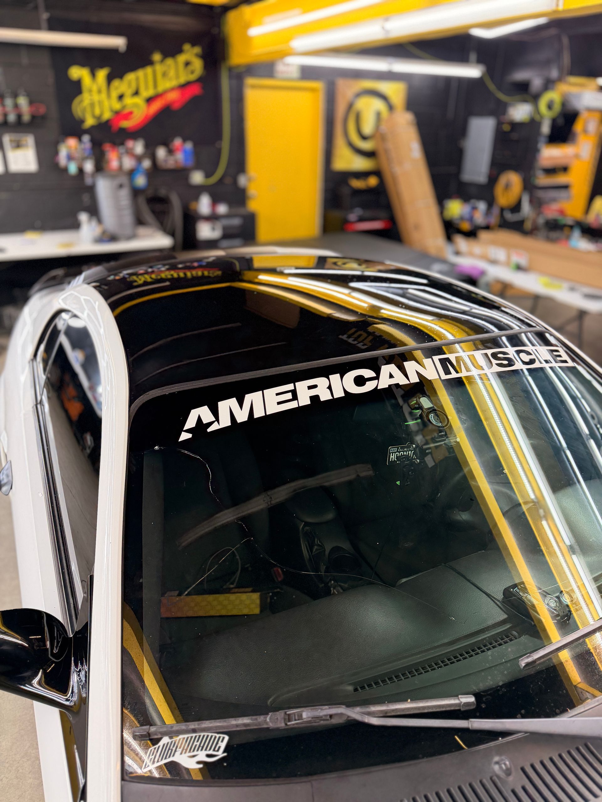 Black and white car with 