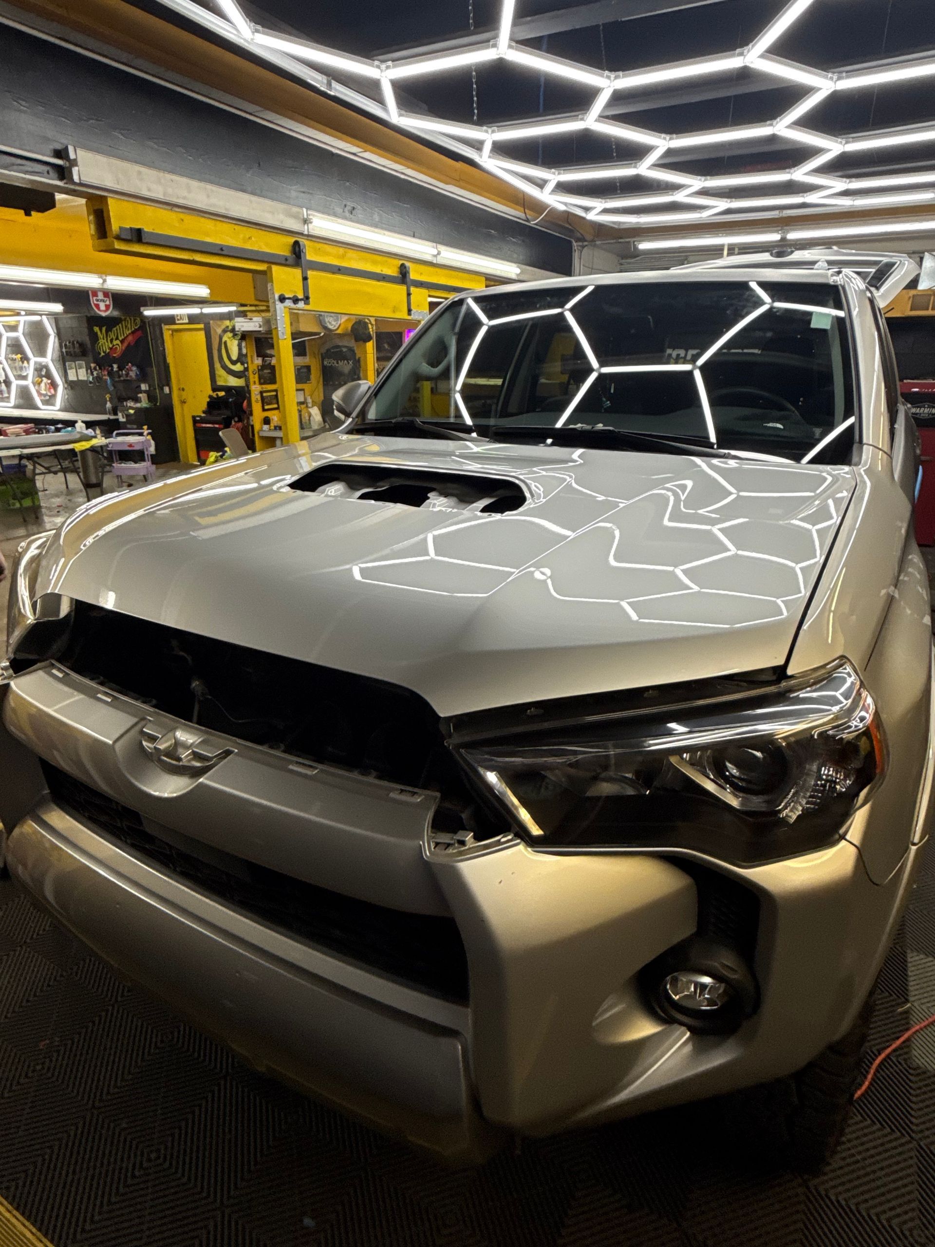 Black and white car with 