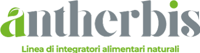 Green and gray “antherbis” logo with the tagline “Linea di integratori alimentari naturali”