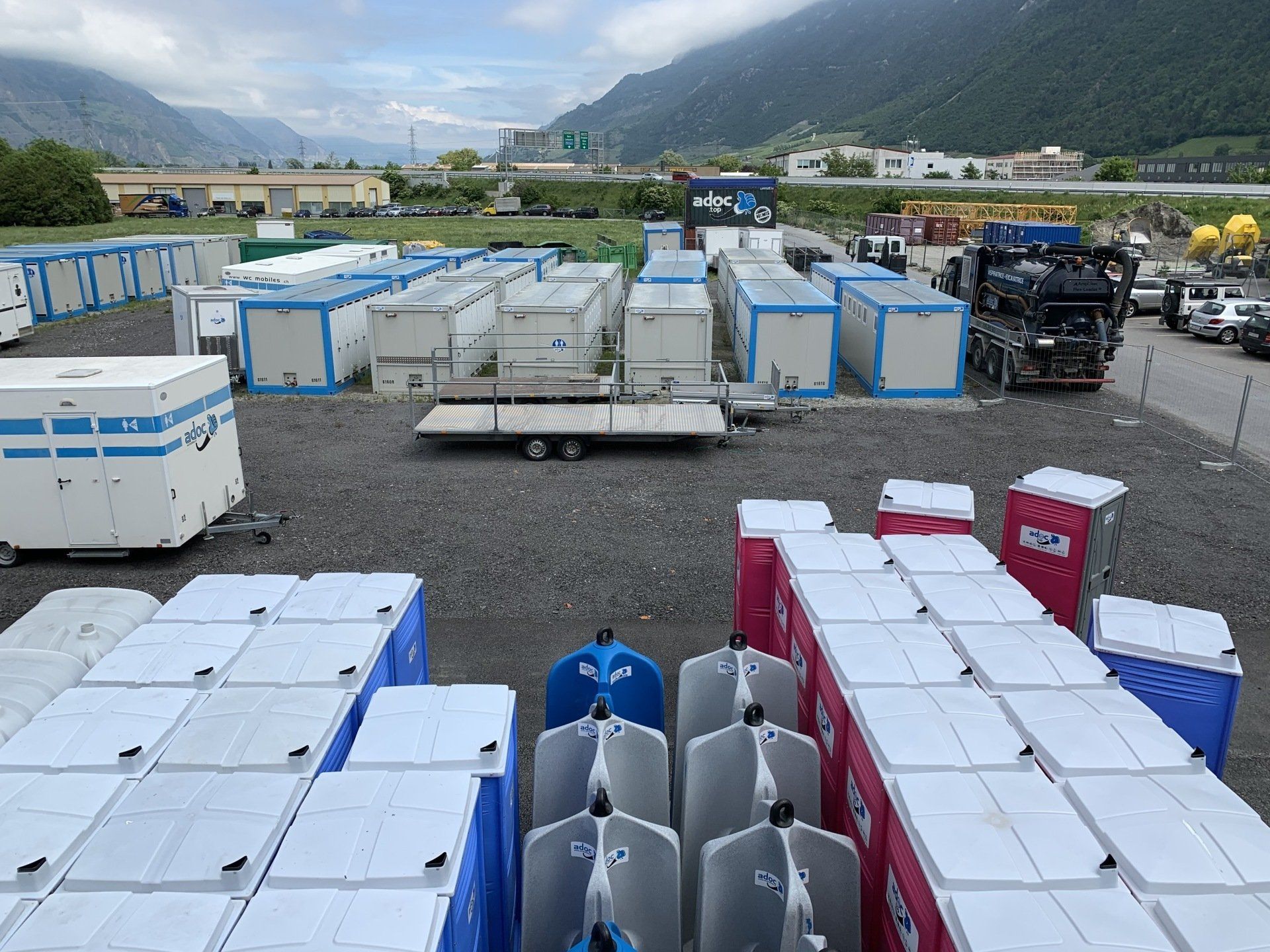 wc mobiles sur parking